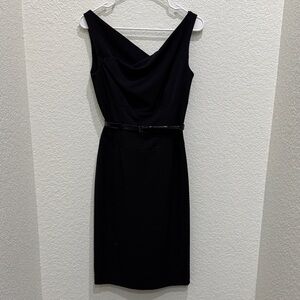 ANTONIO MELANI Black Midi Dress with Belt